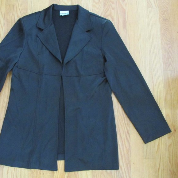 FASHION BUG WOMEN'S SIZE L (12) SUIT BLACK JACKET & SKIRT STRETCH MADE IN USA - Picture 3 of 9